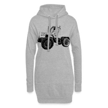 Kraft auf vier Rädern - Hoodie-Kleid - Grau meliert - Vorne