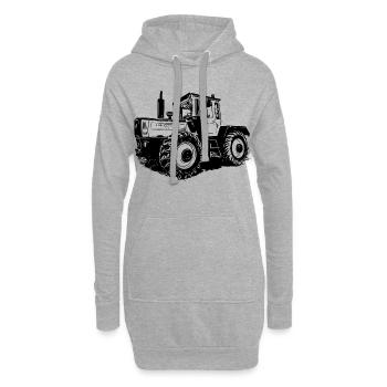 Traktorpower Silhouette - Hoodie-Kleid - Grau meliert - Vorne