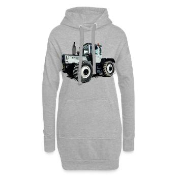 Légende agricole en gris - Sweat-shirt à capuche long Femme - gris chiné - Devant