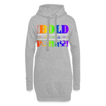 arc-en-ciel vibrant drôle gras texte design - Sweat-shirt à capuche long Femme - gris chiné - Devant