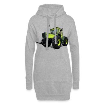 Grüner Gigant der Felder - Hoodie-Kleid - Grau meliert - Vorne
