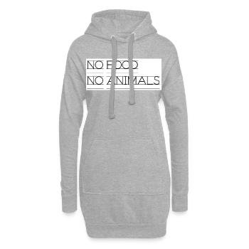 Pas de nourriture Pas d’animaux Faute de frappe - Sweat-shirt à capuche long Femme - gris chiné - Devant