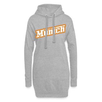 Munich - parce que c’est votre ville ! - Sweat-shirt à capuche long Femme - gris chiné - Devant