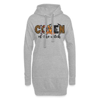 Lustiger Halloween-Junggesellenabschied - Crew - Hoodie-Kleid - Grau meliert - Vorne