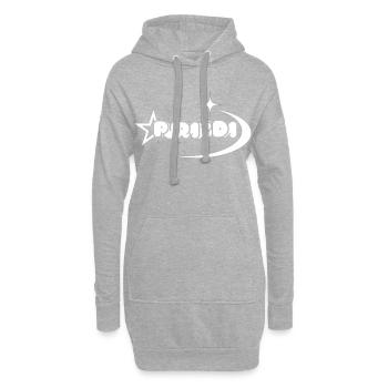 Style spatial avec étoile et comète - Sweat-shirt à capuche long Femme - gris chiné - Devant