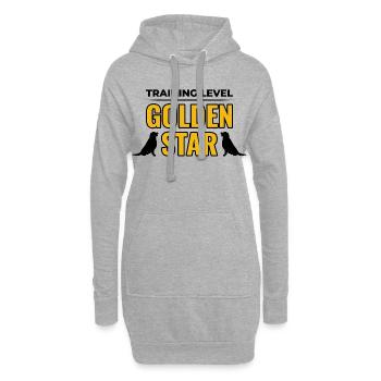 Ausbildungsstufe Golden Star Golden Retriever - Hoodie-Kleid - Grau meliert - Vorne