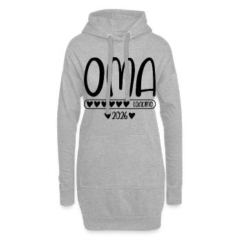 Oma 2026 loading - Hoodie-Kleid - Grau meliert - Vorne