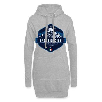 Passo di Giau , Malerischer Dolomiten-Gebirgspass, - Hoodie-Kleid - Grau meliert - Vorne
