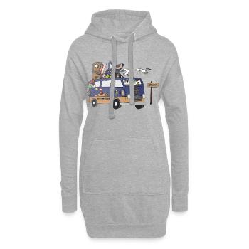 Kuesten Camper ahoi - Hoodie-Kleid - Grau meliert - Vorne
