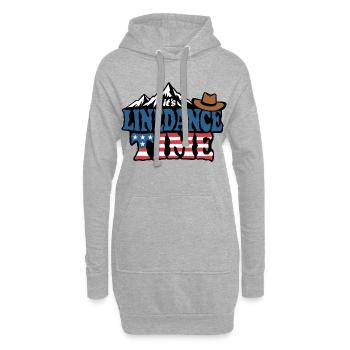 C’est l’heure de la danse en ligne, Danse en ligne, Fan de country - Sweat-shirt à capuche long Femme - gris chiné - Devant