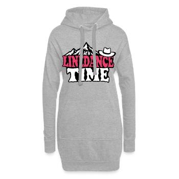C’est l’heure de la danse en ligne, Danse en ligne, Fan de country - Sweat-shirt à capuche long Femme - gris chiné - Devant