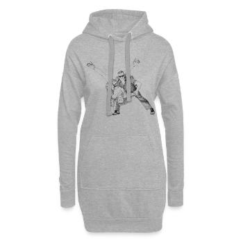 rock-n-roll - Hoodie-Kleid - Grau meliert - Vorne