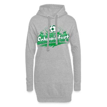 Produits dérivés du football de Schweinfurt - Sweat-shirt à capuche long Femme - gris chiné - Devant