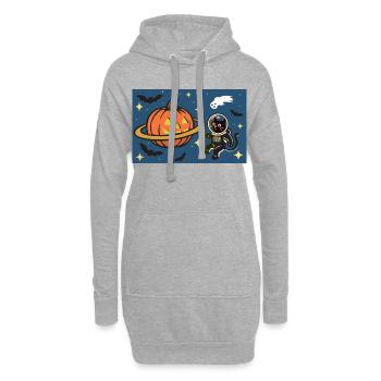 Halloween planet - Hoodie Dress - heather grey - Front