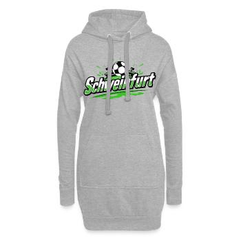 Produits dérivés du football de Schweinfurt - Sweat-shirt à capuche long Femme - gris chiné - Devant