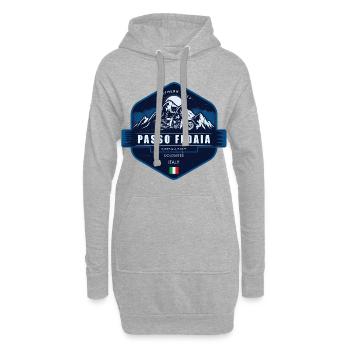 Passo Fedaia – Dolomites, Italie - Sweat-shirt à capuche long Femme - gris chiné - Devant