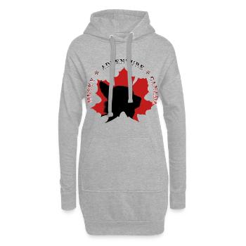 Abenteuerhunde auf Ahornblatt Canada - Hoodie-Kleid - Grau meliert - Vorne