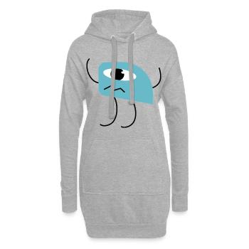 Süßes kleines Monster Zyklop Design - Hoodie-Kleid - Grau meliert - Vorne