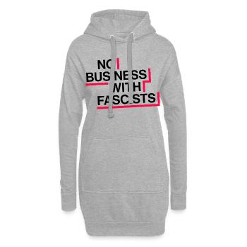 PAS D’AFFAIRES AVEC LES FASCISTES - Sweat-shirt à capuche long Femme - gris chiné - Devant