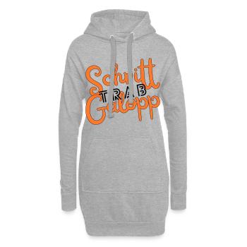 Schritt Trab Galopp - Hoodie-Kleid - Grau meliert - Vorne