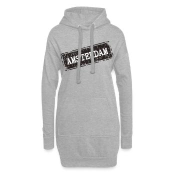 Amsterdam - Sweat-shirt à capuche long Femme - gris chiné - Devant