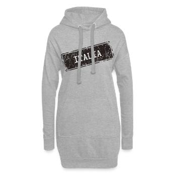 Italien Schriftzug auf Vintage-Design - Hoodie-Kleid - Grau meliert - Vorne