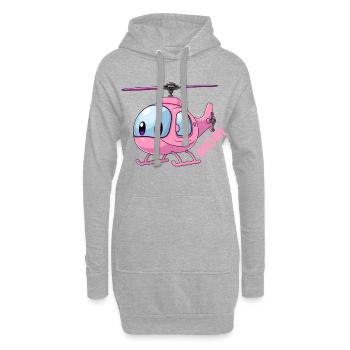 Helikopter Mutter - Hoodie-Kleid - Grau meliert - Vorne