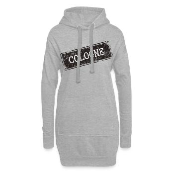 Vintage Stadtmarke Cologne Schriftzug - Hoodie-Kleid - Grau meliert - Vorne