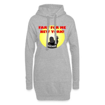 Comedy Thema Grafik T-Shirt - Hoodie-Kleid - Grau meliert - Vorne