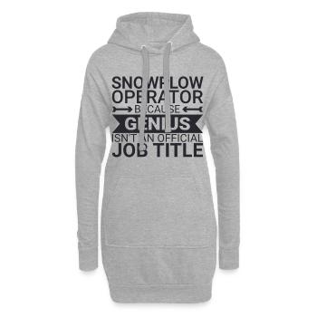 Opérateur de chasse-neige Genius Conducteur de chasse-neige - Sweat-shirt à capuche long Femme - gris chiné - Devant