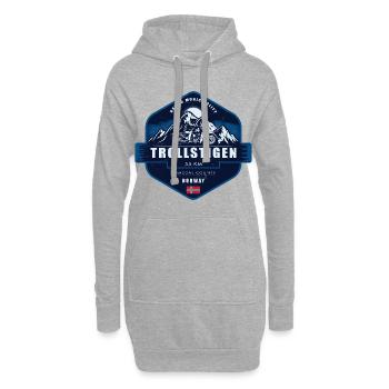 Trollstigen, Norwegen - Hoodie-Kleid - Grau meliert - Vorne