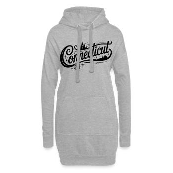 Connecticut - Souvenir USA State Design - Hoodie-Kleid - Grau meliert - Vorne