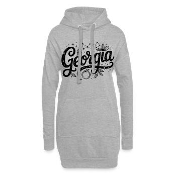 Georgien - Souvenir USA Staatsdesign - Hoodie-Kleid - Grau meliert - Vorne