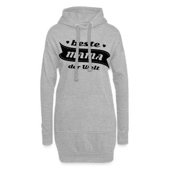 Die beste Mama der Welt - Hoodie-Kleid - Grau meliert - Vorne