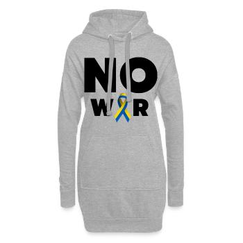 Anti Kriegs Design - Ukraine Russland - Hoodie-Kleid - Grau meliert - Vorne