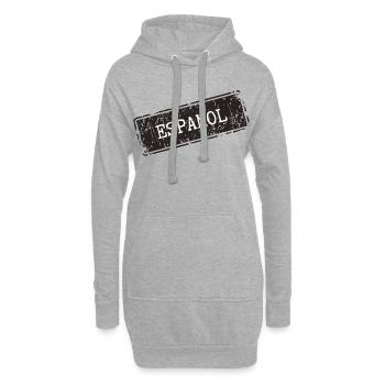 Conception de lettrage inspirée de l'espagnol - Sweat-shirt à capuche long Femme - gris chiné - Devant