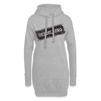 Conception du logo de la ville de Heidelberg - Sweat-shirt à capuche long Femme - gris chiné - Devant