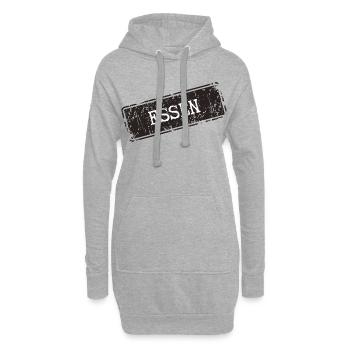 Motif de cuisine avec une touche rustique - Sweat-shirt à capuche long Femme - gris chiné - Devant