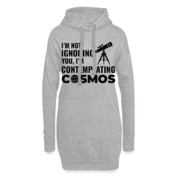 Weltraum-Planeten-Kunstliebhaber - Hoodie-Kleid - Grau meliert - Vorne