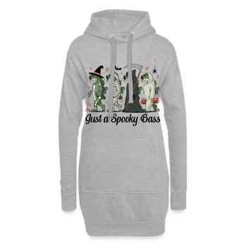 Créatures de poisson déguisées Halloween Perche Pêcheur - Sweat-shirt à capuche long Femme - gris chiné - Devant