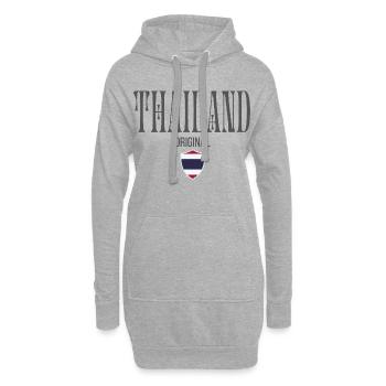 Ursprünglich aus Thailand, geboren in Thailand - Hoodie-Kleid - Grau meliert - Vorne