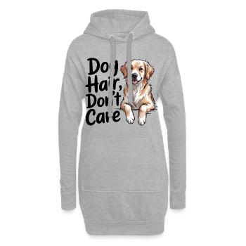Dog Hair Don’t Care - Hoodie-Kleid - Grau meliert - Vorne