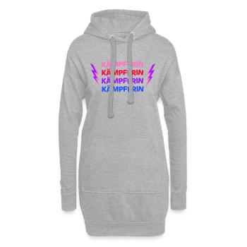 Kämpferin - Du bist stark - Du schaffst das! - Hoodie-Kleid - Grau meliert - Vorne