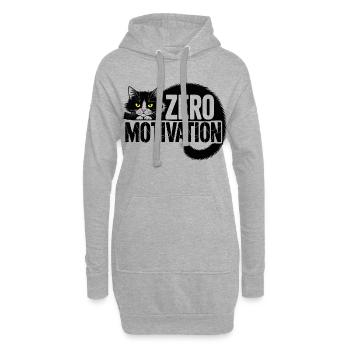 Null Motivation Katze - Hoodie-Kleid - Grau meliert - Vorne