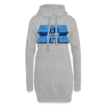 Mère de toutes les conceptions de lettrage de mère - Sweat-shirt à capuche long Femme - gris chiné - Devant