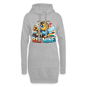 Bee Mine für Männer - Hoodie-Kleid - Grau meliert - Vorne