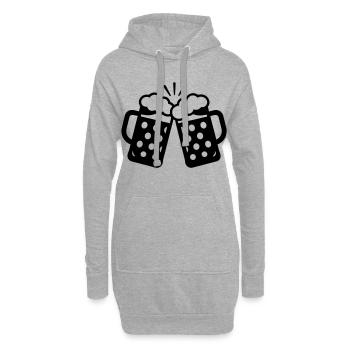 Prosit! - Hoodie-Kleid - Grau meliert - Vorne