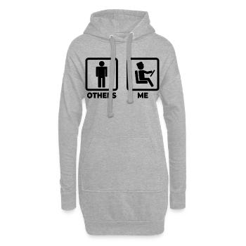Busfahrer - Hoodie-Kleid - Grau meliert - Vorne