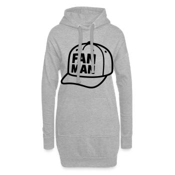 Casquette FANMAN - Sweat-shirt à capuche long Femme - gris chiné - Devant