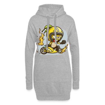 Ninja Motoaction jaune - Sweat-shirt à capuche long Femme - gris chiné - Devant